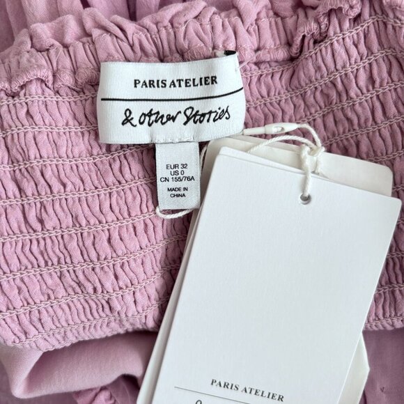 & Other Stories Smocked Strap Mini Dress - Picture 11 of 11